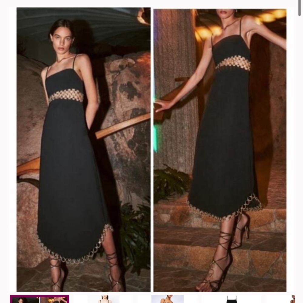Alexis - Tale Golden Ring Midi Dress
